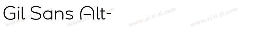 Gil Sans Alt字体转换